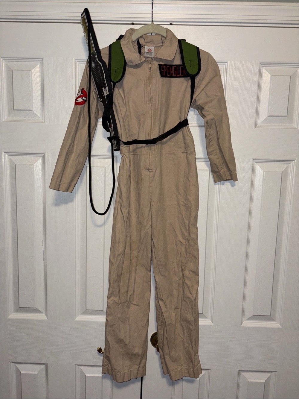 Spirit Halloween Ghostbusters Child Jumpsuit Costume w/ Patches & Accessories M